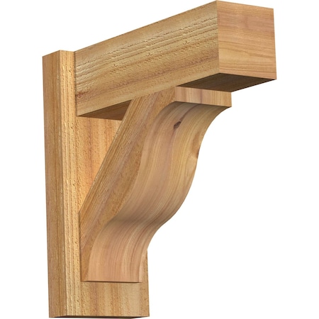 Ekena Millwork Funston Block Rough Sawn Outlooker, Western Red Cedar, 6"W x 16"D x 16"H OUT06X16X16FST05RWR